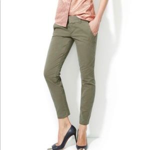 JCREW Andie Chino in Khaki Green